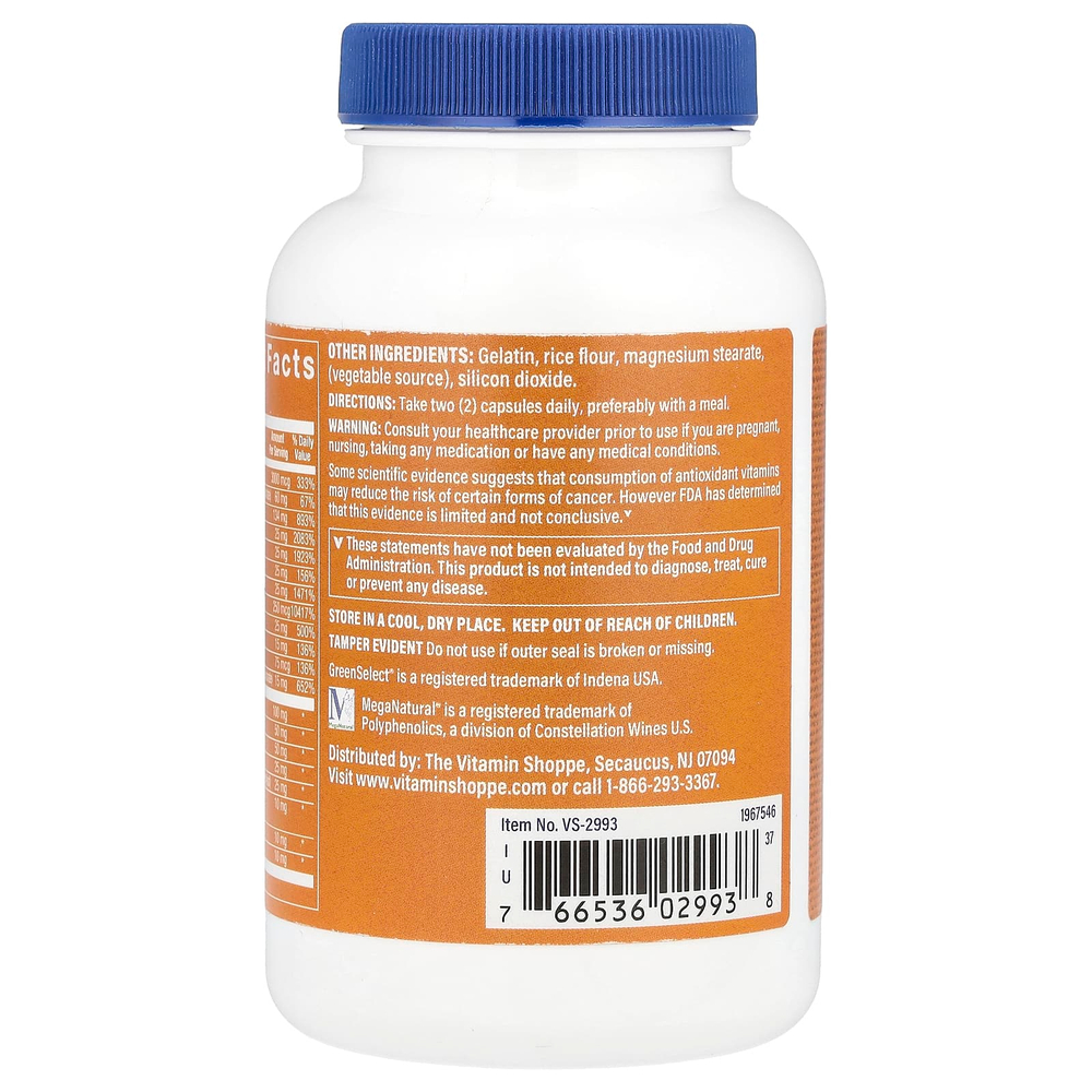 The Vitamin Shoppe, Супер антиоксидант, 180 капсул