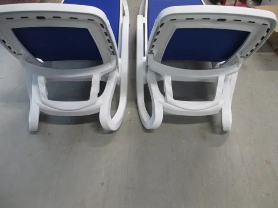 Шезлонг Alfa белый/синий