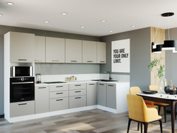 Кухонный гарнитур угловой Шампань 3200х1400 столешница 26 мм