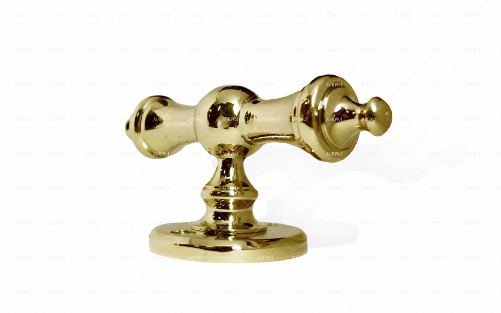 Ручка штопор оконная латунь