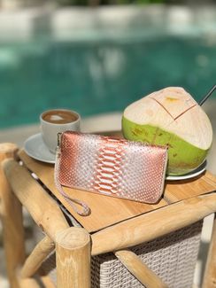 Кошелек из кожи питона на замке WA-257