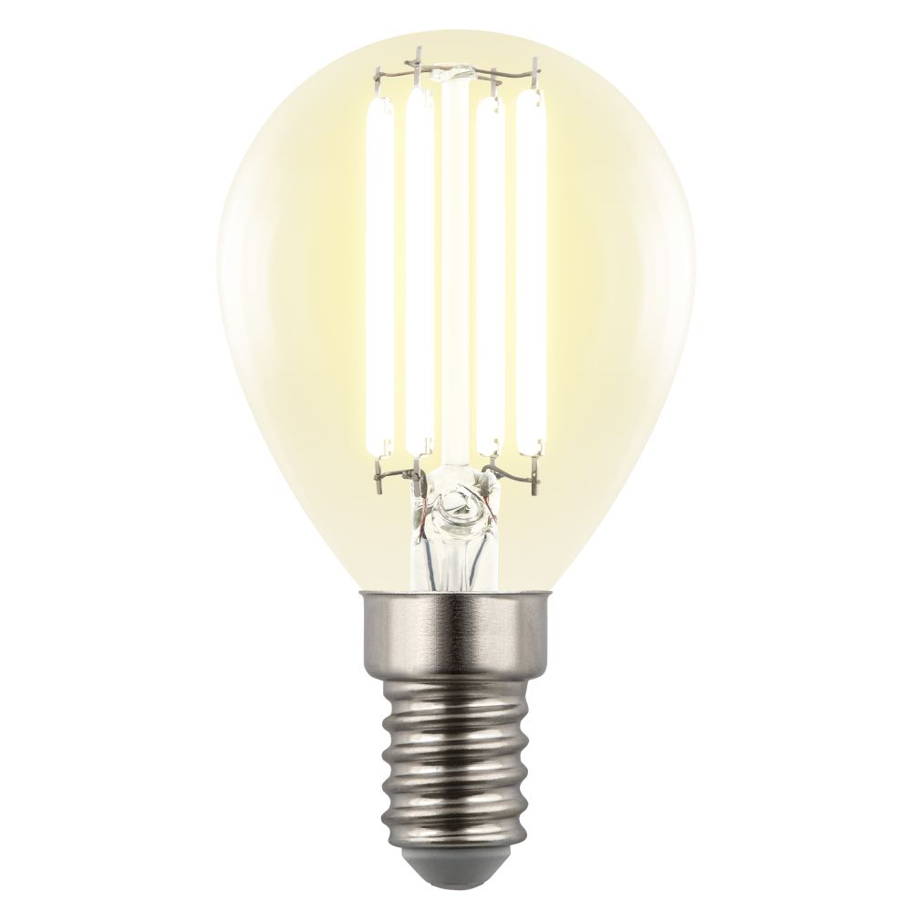 LED-G45-4W-3000K-E14-CL GLY01TR Лампа светодиодная. Форма шар. прозрачная. Серия Яркая A++. Теплый белый свет 3000K. Картон. ТМ Uniel