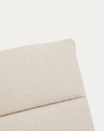 Кресло Asen из бежевого шенилла с черными стальными ножками