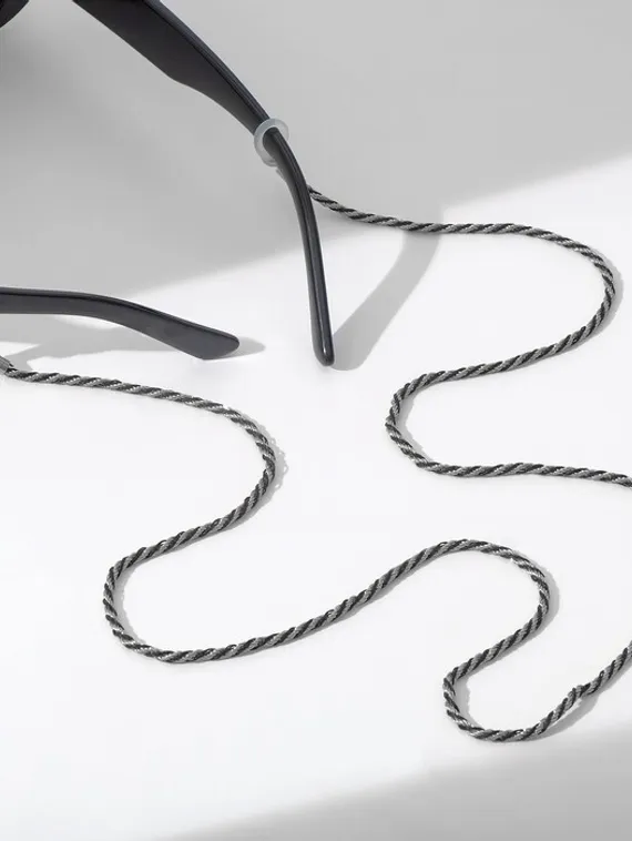 Цепочка для очков "Эстетика" №32, цвет чёрно-серебристый, 70 см