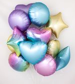 Шар (18"/46 см) Сердце, Нежная радуга, Градиент 1 шт.