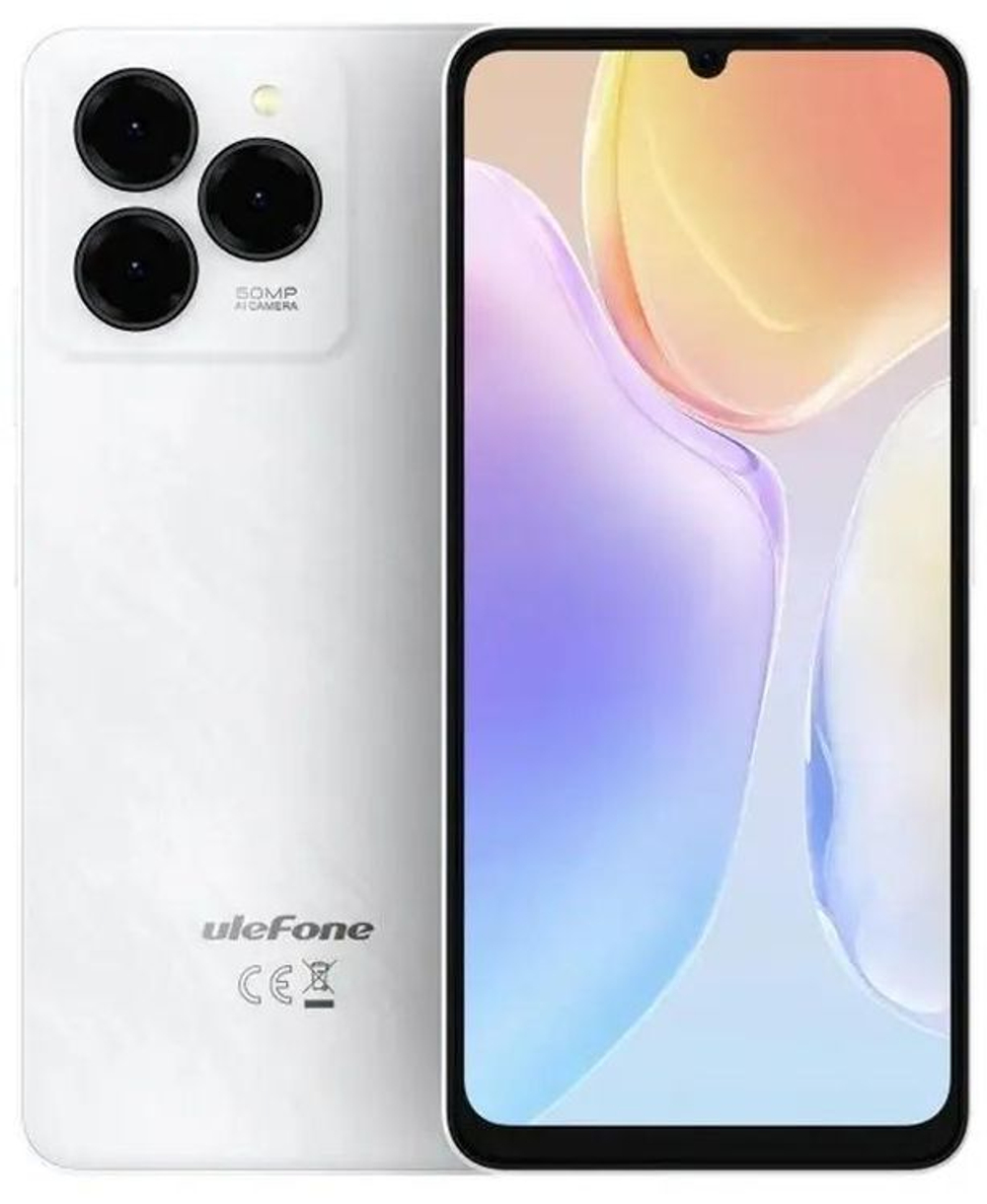 6.75" Смартфон ULEFONE Note 20 Pro Global 4/256Gb,  IPS,  90Гц,  6000мAч,  белый перламутровый