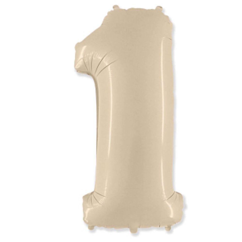 Цифра "1" Кремовая