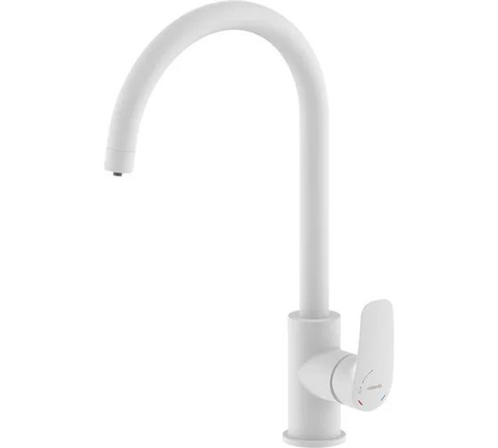 Смеситель для кухни, белый матовый, Rora, Milardo, RORWT0JM05