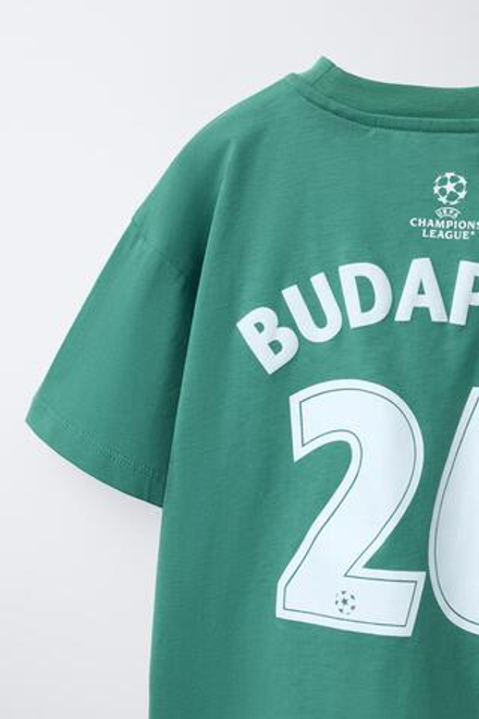 ZARA ФУТБОЛКА С ПРИНТОМ UEFA CHAMPIONS LEAGUE ®, ЗЕЛЕНЫЙ