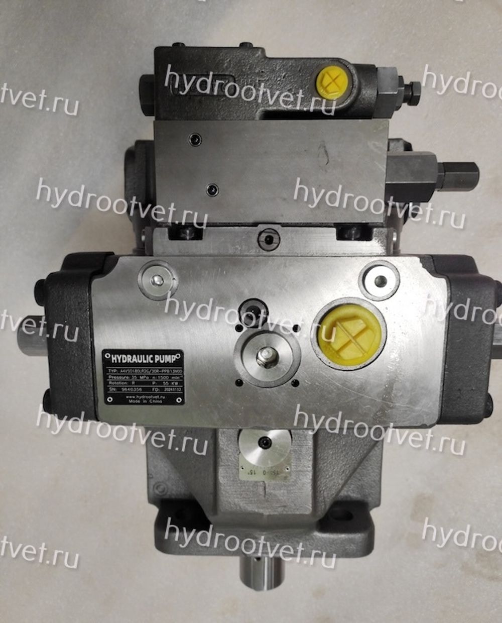 A4VSO180LR2G/30R-PPB13N00 - Насос аксиально-поршневой регулируемый с наклонной шайбой, рабочий объем 180 см3, LR2G = регулятор мощности с гиперболической характеристикой с дистанционным регулятором давления, номинальное давление 350 бар