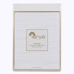 Простыня на резинке 160х200х20 Arya home слоновая кость