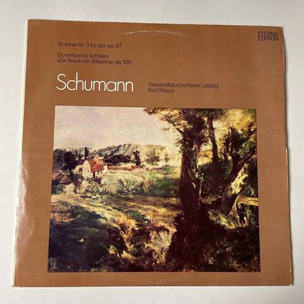 Винтажная виниловая пластинка LP R. Schumann Шуман Gewandhausorchester Leipzig, Kurt Masur Симфония Sinfonie Nr.3 Es-dur Op.97 (ГДР 1980)