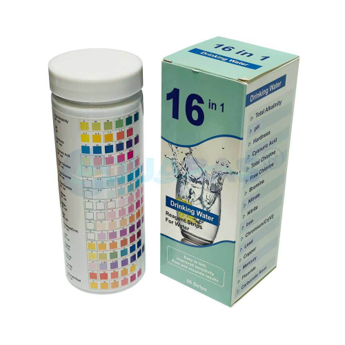 Тест-полоски для проверки качества питьевой воды 16 параметров (50 штук) AQUABAS