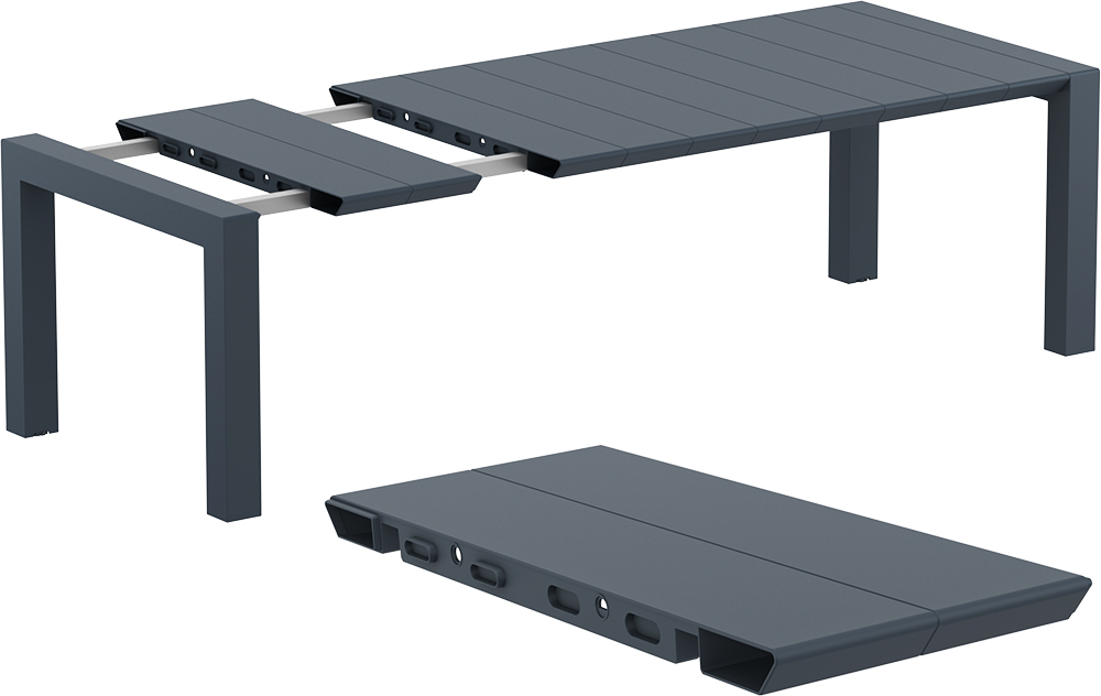 Стол пластиковый раздвижной Siesta Contract Vegas Table Medium, темно-серый