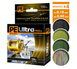 Плетеный шнур рыболовный TROLL Dark Green 0,18mm 150m