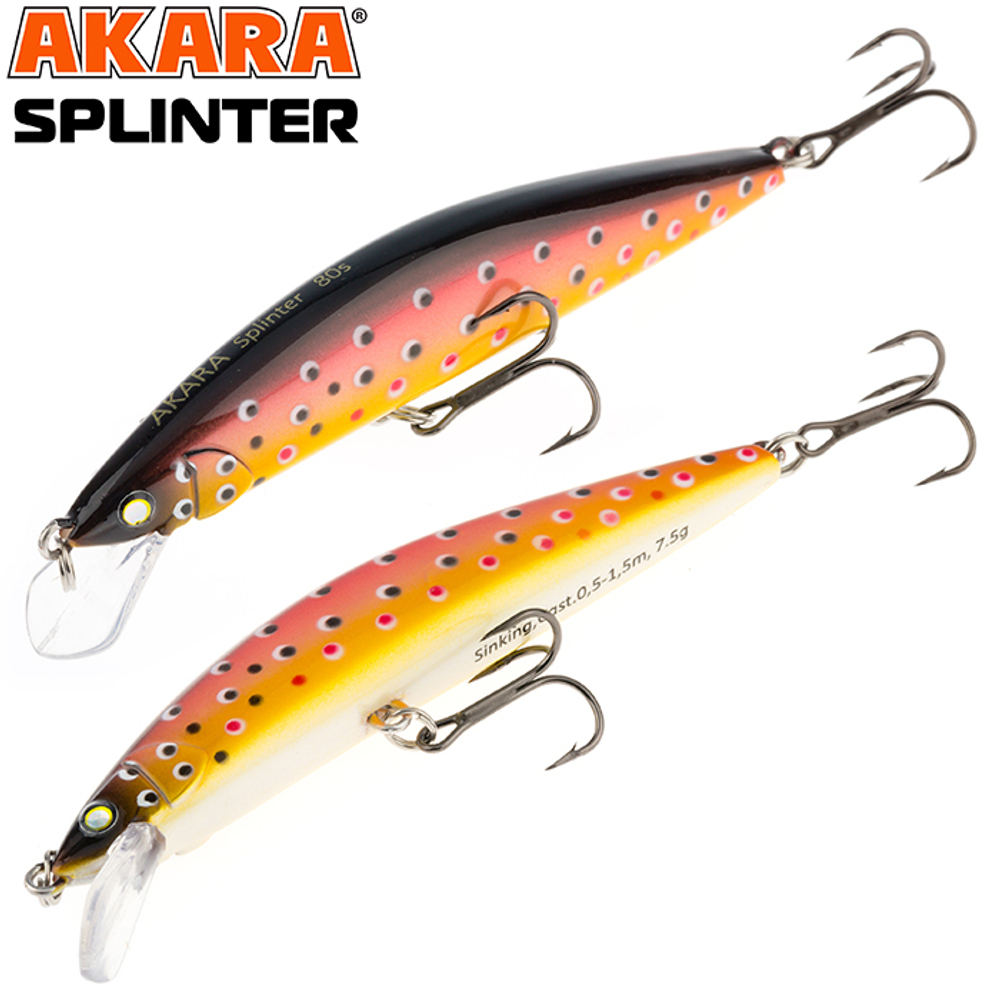 Воблер Akara Splinter 80S 7,5 гр. (1/4 oz 3,1 in) A75