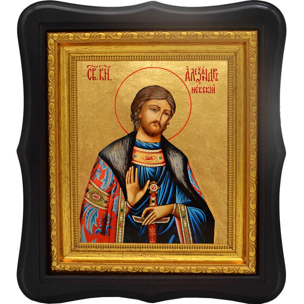 Александр Невский. Икона на холсте