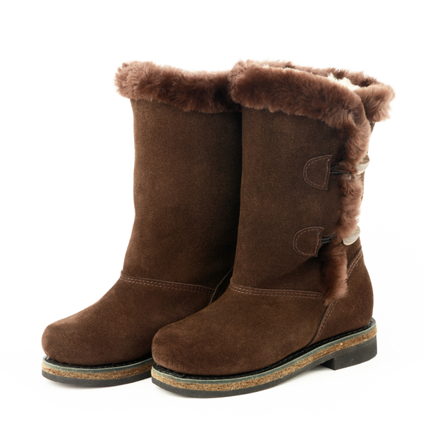 Унты женские укороченные из замши