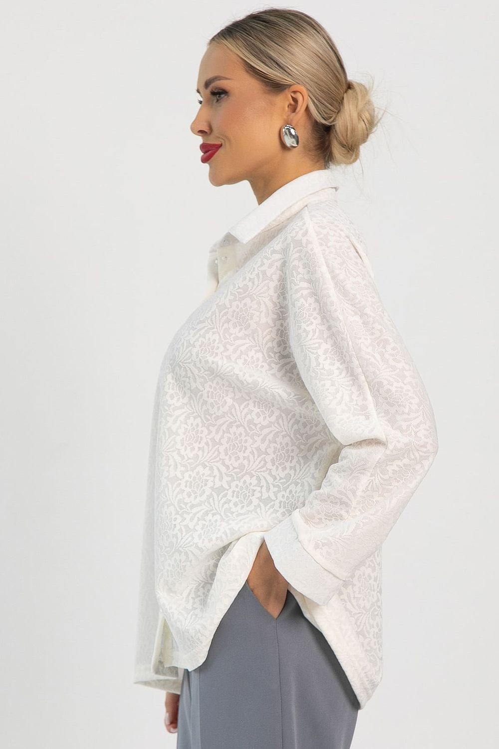 Рубашка кружевная Маринара (белая) Б14252-10М LT Collection