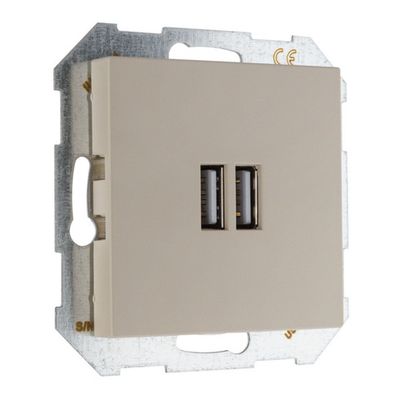USB A+A розетка, 3400 мА LIREGUS RETRO IUK-2-01.R/ONC кремовая матовая
