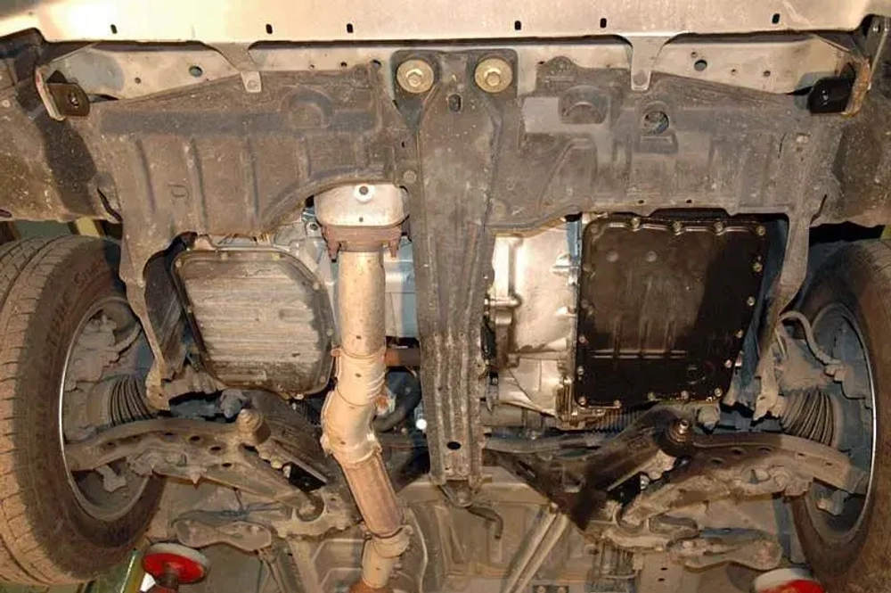 Защита картера и КПП Sheriff для Nissan Serena II (C24) 4WD 2000-2005 арт.15.0819