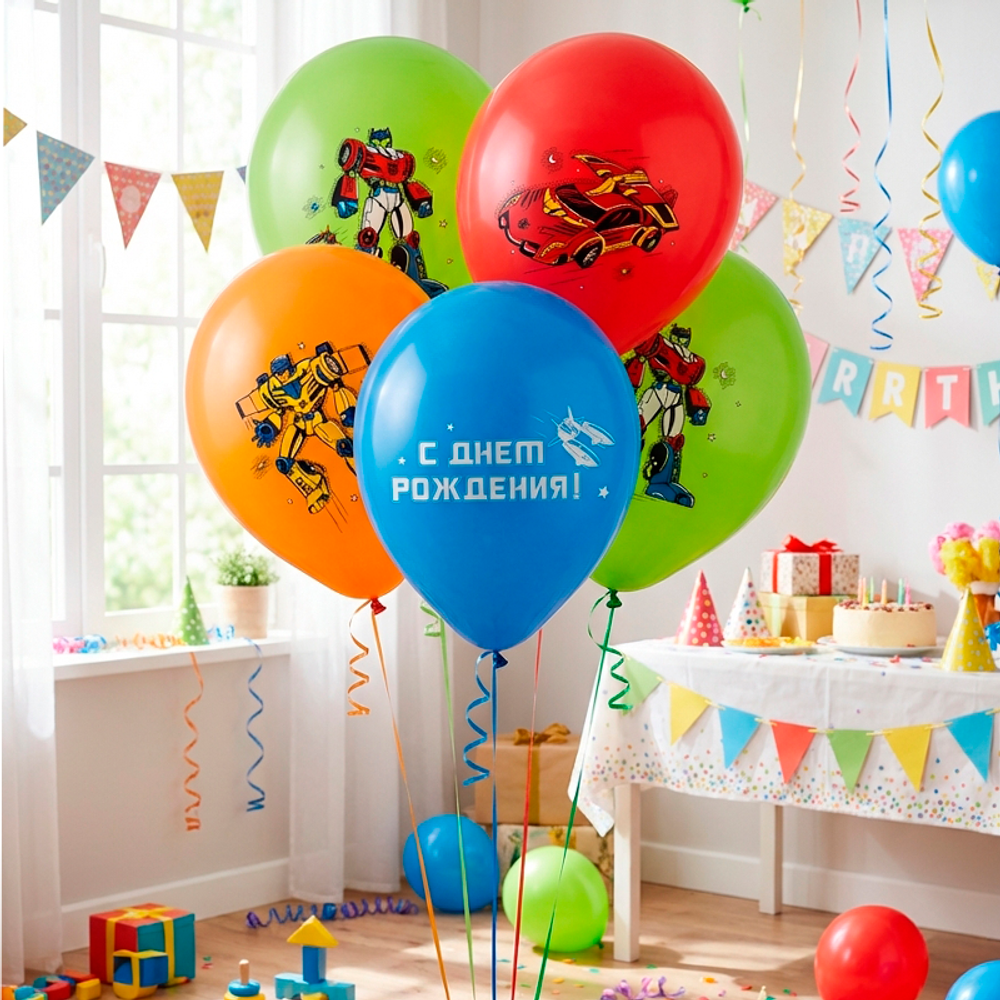 Шар 12" Ассорти Трансформеры Deco 10 шт