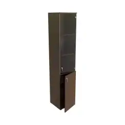 Шкаф узкий стекло прозрачное Континент ЛФ219 400х406х2000, венге