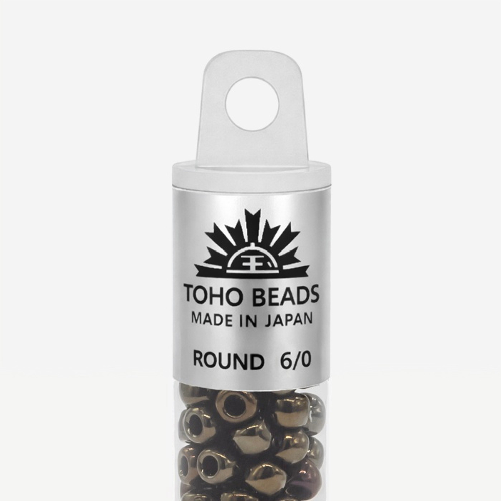 Японский бисер TOHO Round 6/0 (№83), металлизированный, непрозрачный глянцевый
