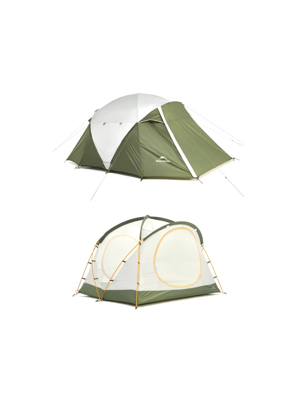 Палатка Naturehike KOTA 4, 4-местная, алюминиевый каркас, олива