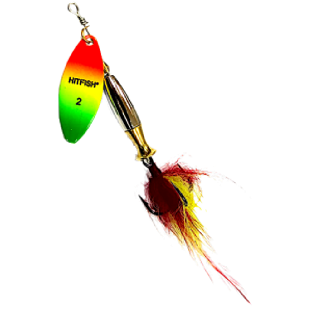 Блесна вращ. HitFish 3004-2-077 Palia Long Heavy 60мм 16г №2 цвет 77