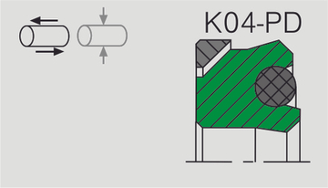 Уплотнение поршня K04-PD