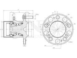 Ступица задняя (с ABS) UNIO HUB-20036