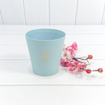 Коробка Ваза для цветов 10.7х10.6 см "Мини" с тиснением (Голубой)