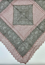 Оренбургский пуховый платок-паутинка АИ100-06/03