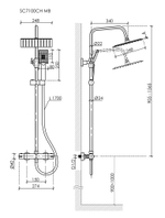 Душевая стойка Sancos Kanedo SC7100CH 4 режима, хром