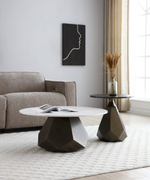 Стол журнальный CT9509CI (D90) белая керамика