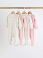 Комбинезон / Cлип для малышей Next K79-420, 4 шт., Молочный, Белый, Розовый