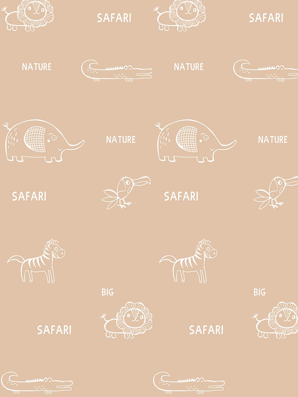 Постельное белье Сказка "SAFARI/Safari (компаньон)" 1,5-сп Наволочка 50х70 см 1 шт Простынь 150х215 см Пододеяльник 145х215 см, перкаль