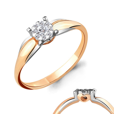 963701к Кольцо из Золота с бриллиантами из коллекции "Merilyn"