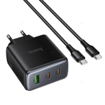 Hoco C160A Upgrade PD65W(2C1A) зарядное устройство набор (Type-C на Type-C)
