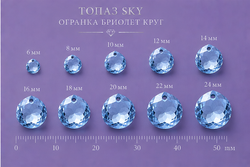 Топаз Sky Огранка Бриолет Круг