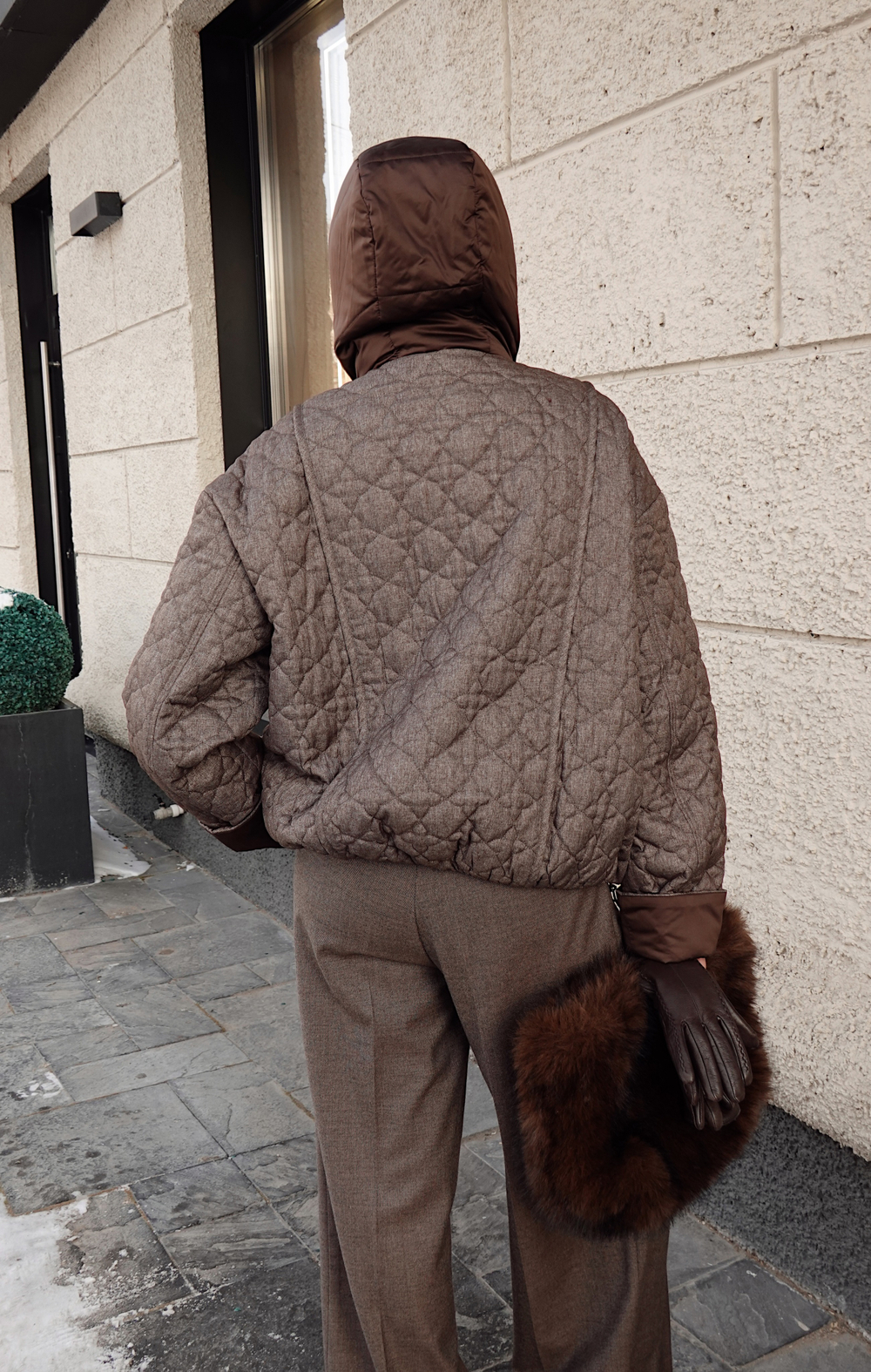 Куртка демисезонная двубортная с капюшоном