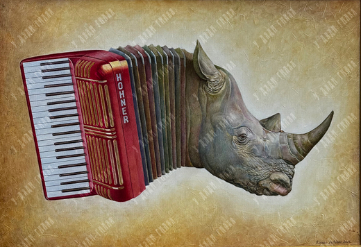 Пешков Р.В. Африканская гармонь. Холст, масло. Россия, 2021 г. 