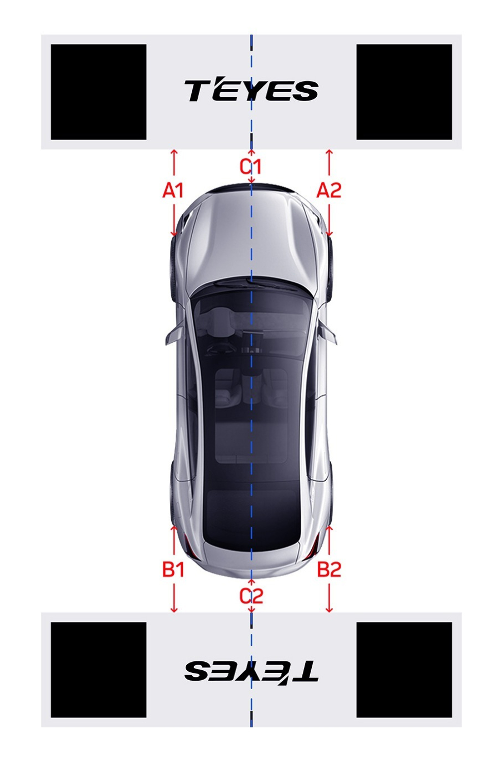 Маты (отладочная ткань) Teyes для калибровки системы кругового обзора