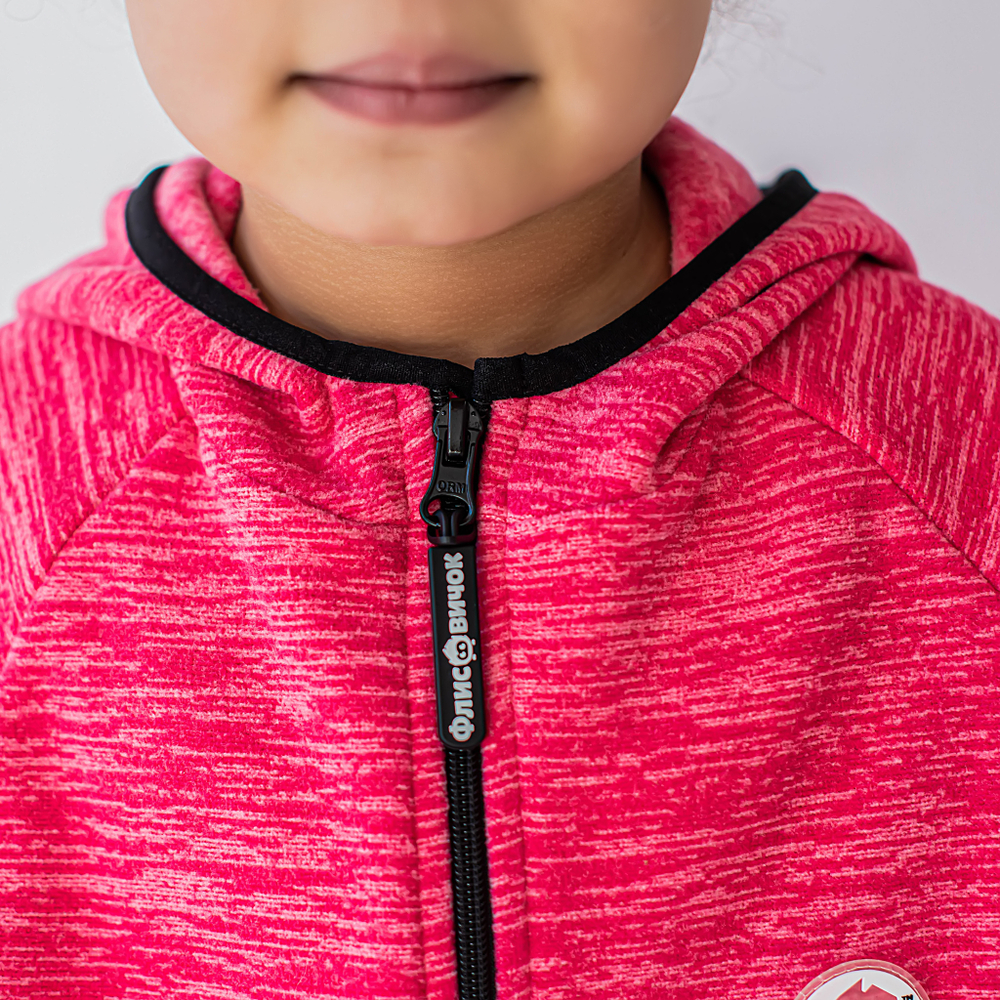 Толстовка со вставками "Розовый меланж"