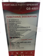 Беспроводная колонка KIMISO колонка QS-4801 с микрофоном, черный