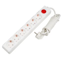 S-GCD6-3B Удлинитель Uniel серии Стандарт. с-з. 6 гн.. шнур 3 м. выкл.