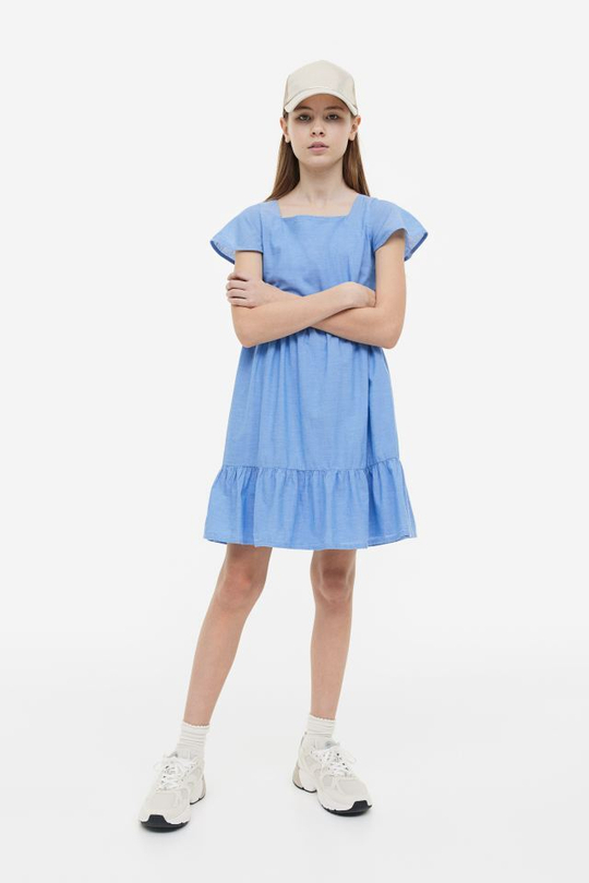 H&M Платье из хлопка, голубой