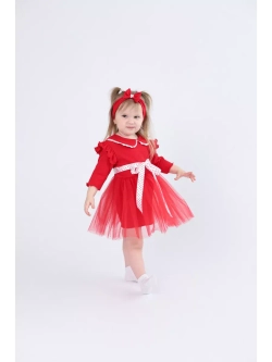Платье нарядное для девочки красное