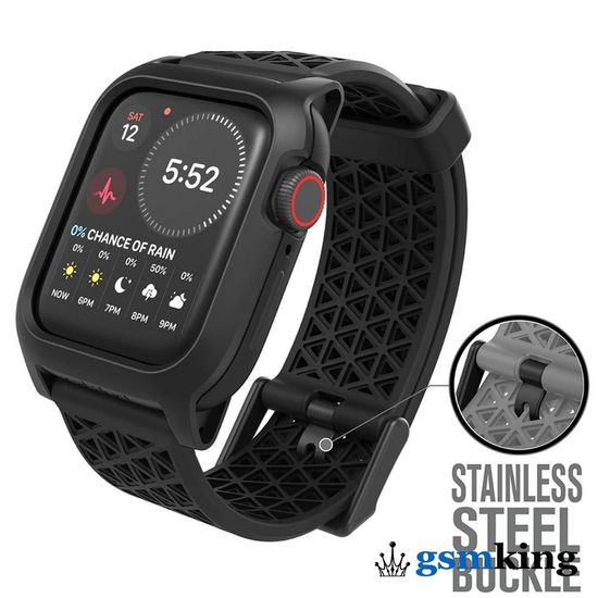Catalyst Impact Protection Case for Apple Watch 44mm Series 6, 5, 4 & SE Stealth Black (Чёрный)